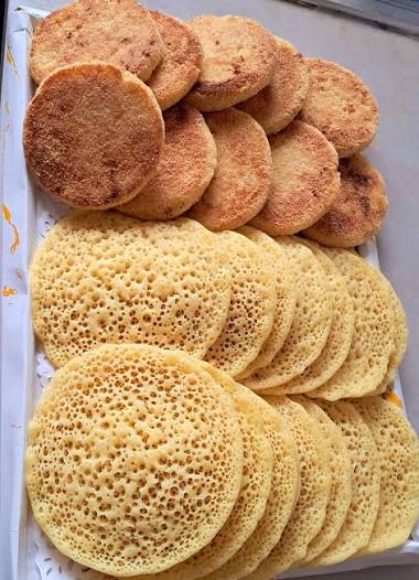 Mini baghrir et mini harcha marocains faits maison